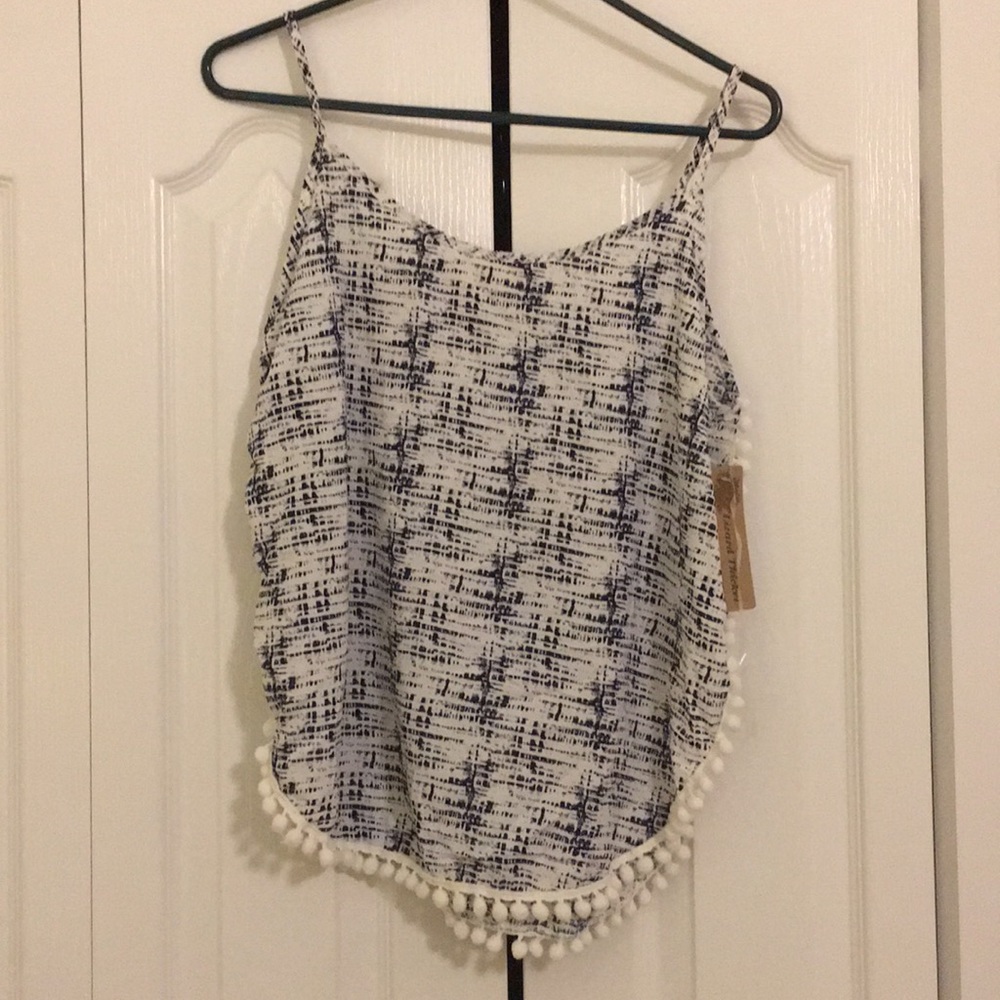 Blue/White Tank Top